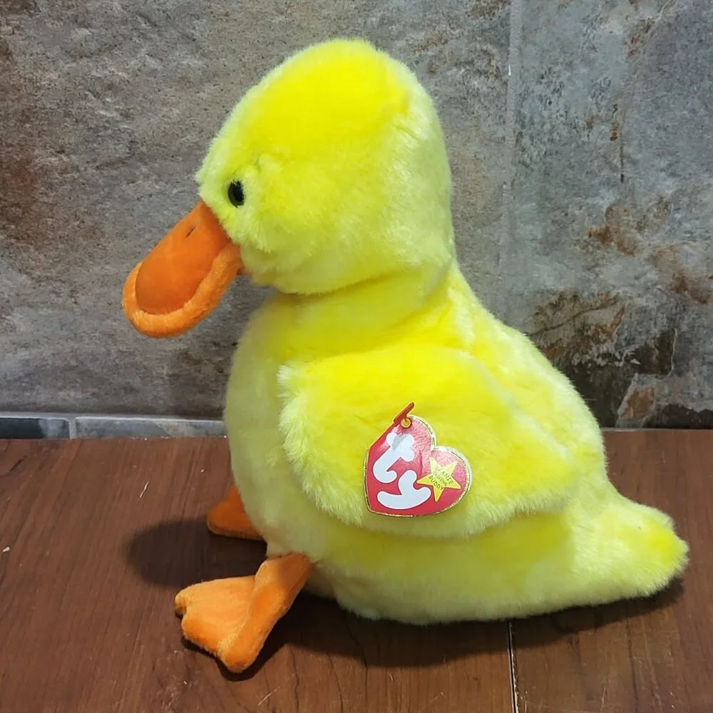 Ty Beanie Buddies Quackers Duck Plush Stuffed Animal 1998